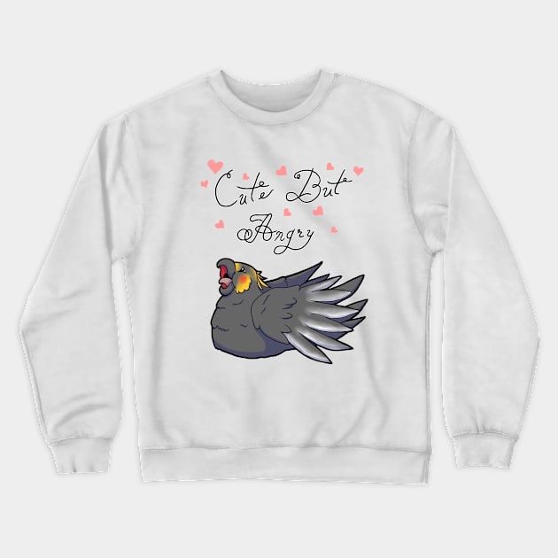 Cute But Angry (Grey and yellow tiel) Crewneck Sweatshirt by Adastumae